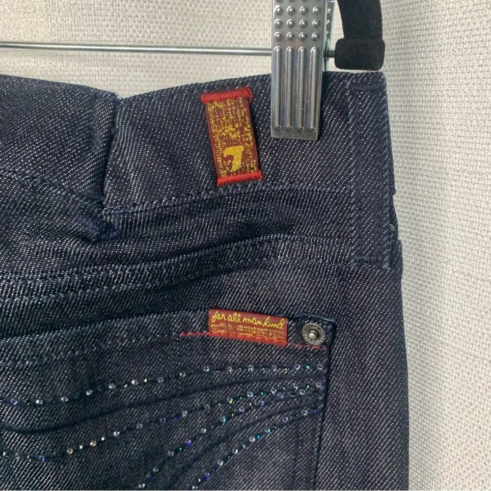 7 for all mankind embellished dojo boot cut equestrian jeans‎ size 30 western - Image 6