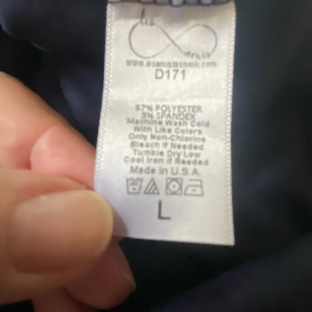 Les Amis Shift Dress Navy Short Ruffle Sleeves Minimalist Size L Fits like a M Blue Size L - Image 4