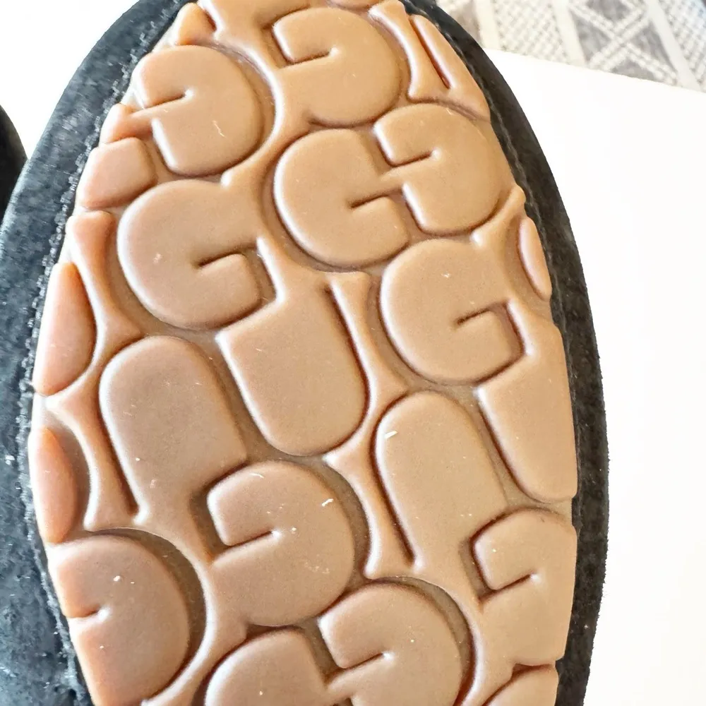 UGG Women's Size 7 Dakota Suede Leather Slipper Black Slip On Moccasins Cozy EUC - Image 13