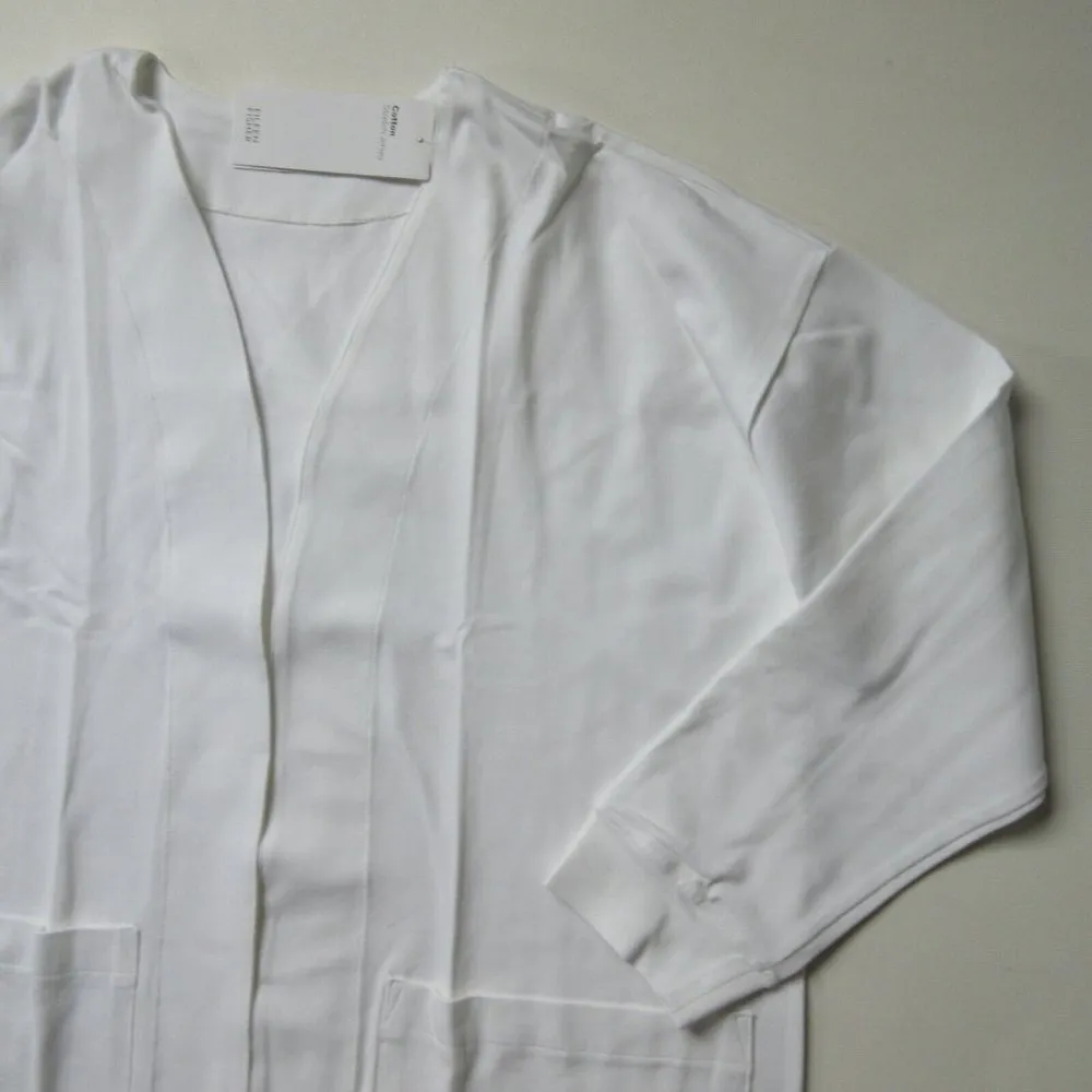 NWT Eileen Fisher Bracelet Sleeve Jacket in White Cotton Stretch Jersey XS - Image 3