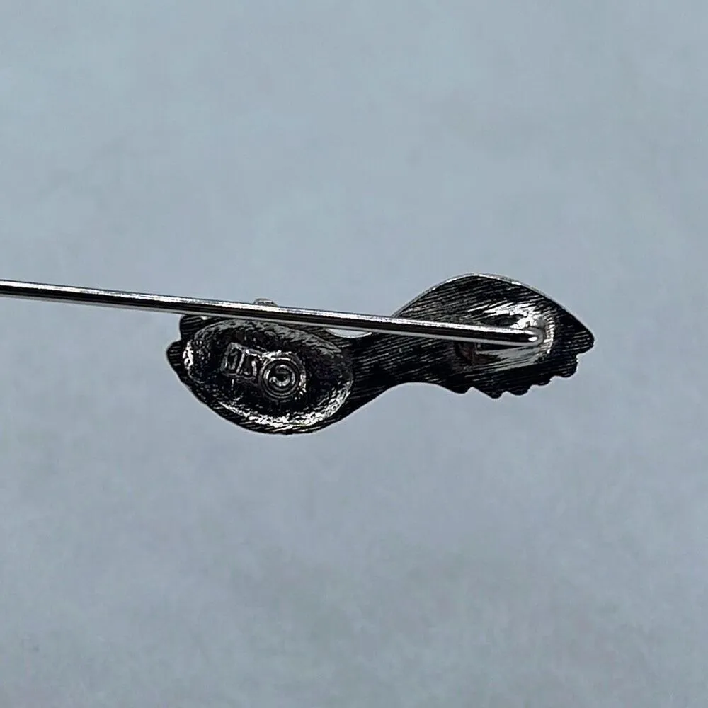 Vintage Sarah Coventry silver tone wave stick pin. Silver - Image 2