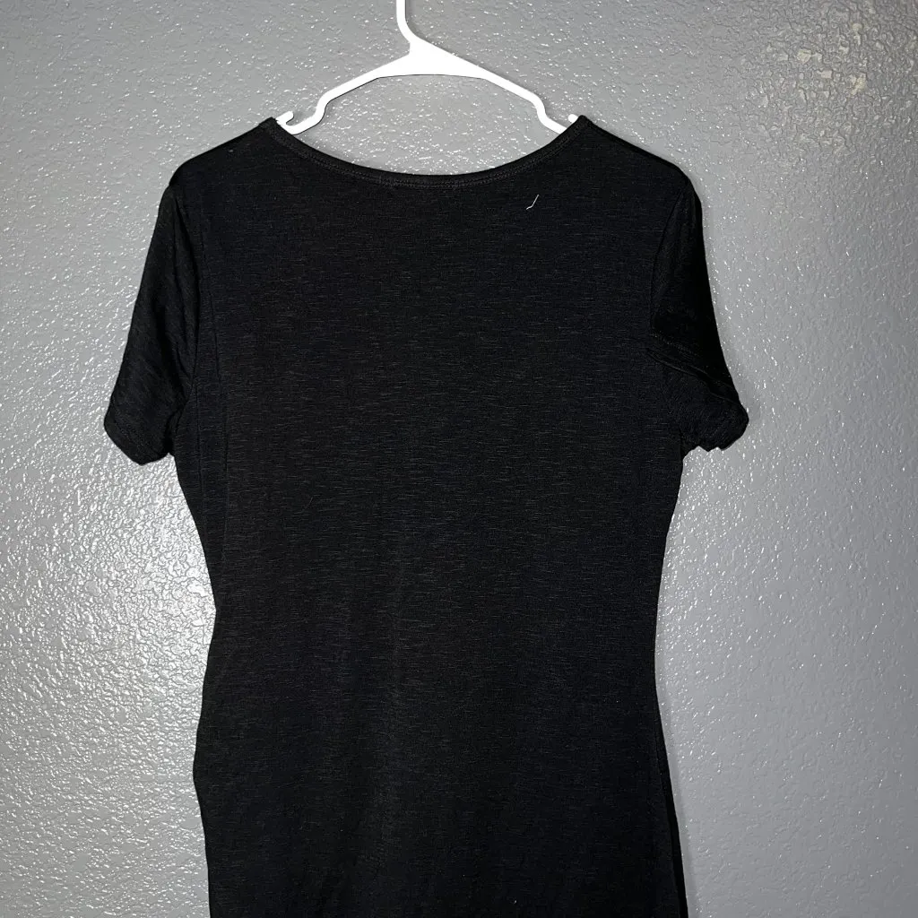 BTFBM Womens Large Black Bodycon Dress Short Sleeve Ruched Casual Party Cocktail - Image 5