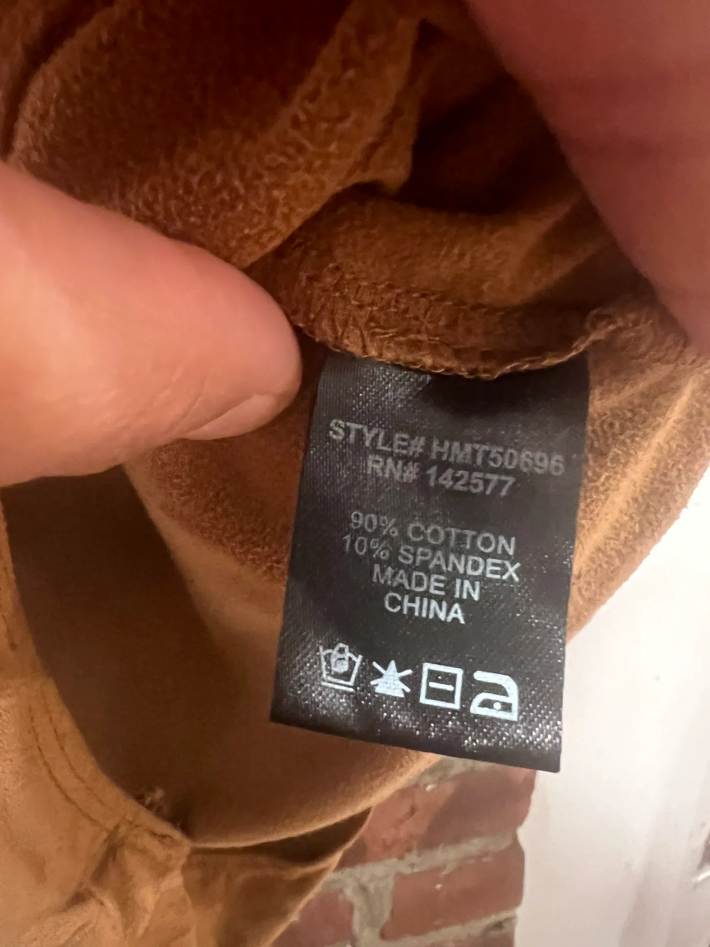 Faux Suede Bodysuit Tan Size M - Image 3