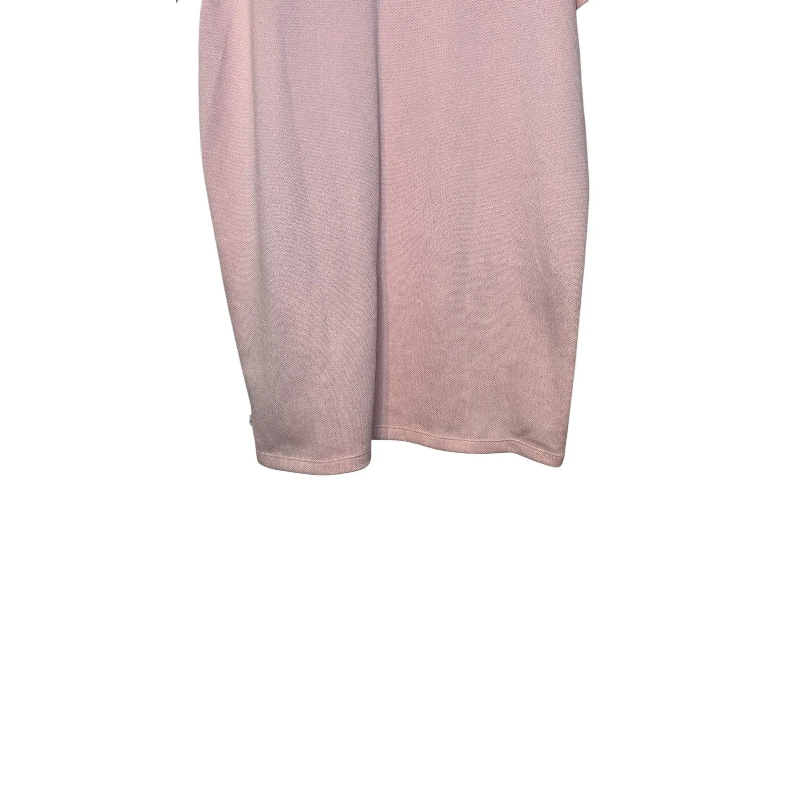 Adidas Women T- Shirt Dress Short Sleeve Crew Neck Printed Logo Pink Size Medium - Image 10