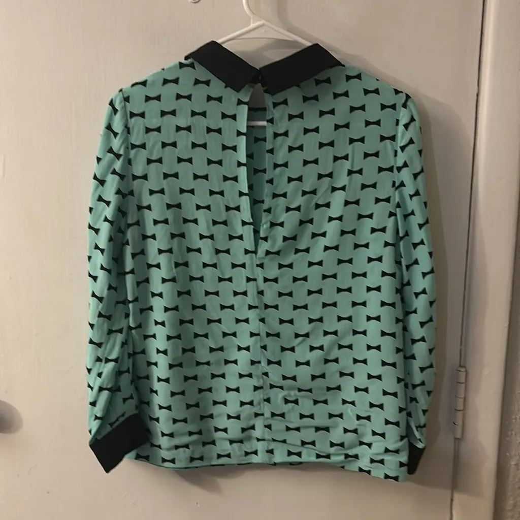 Kate Spade New York Silk Isadora Bow Print Top 2 Dopamine Quiet Luxury.Classic - Image 6