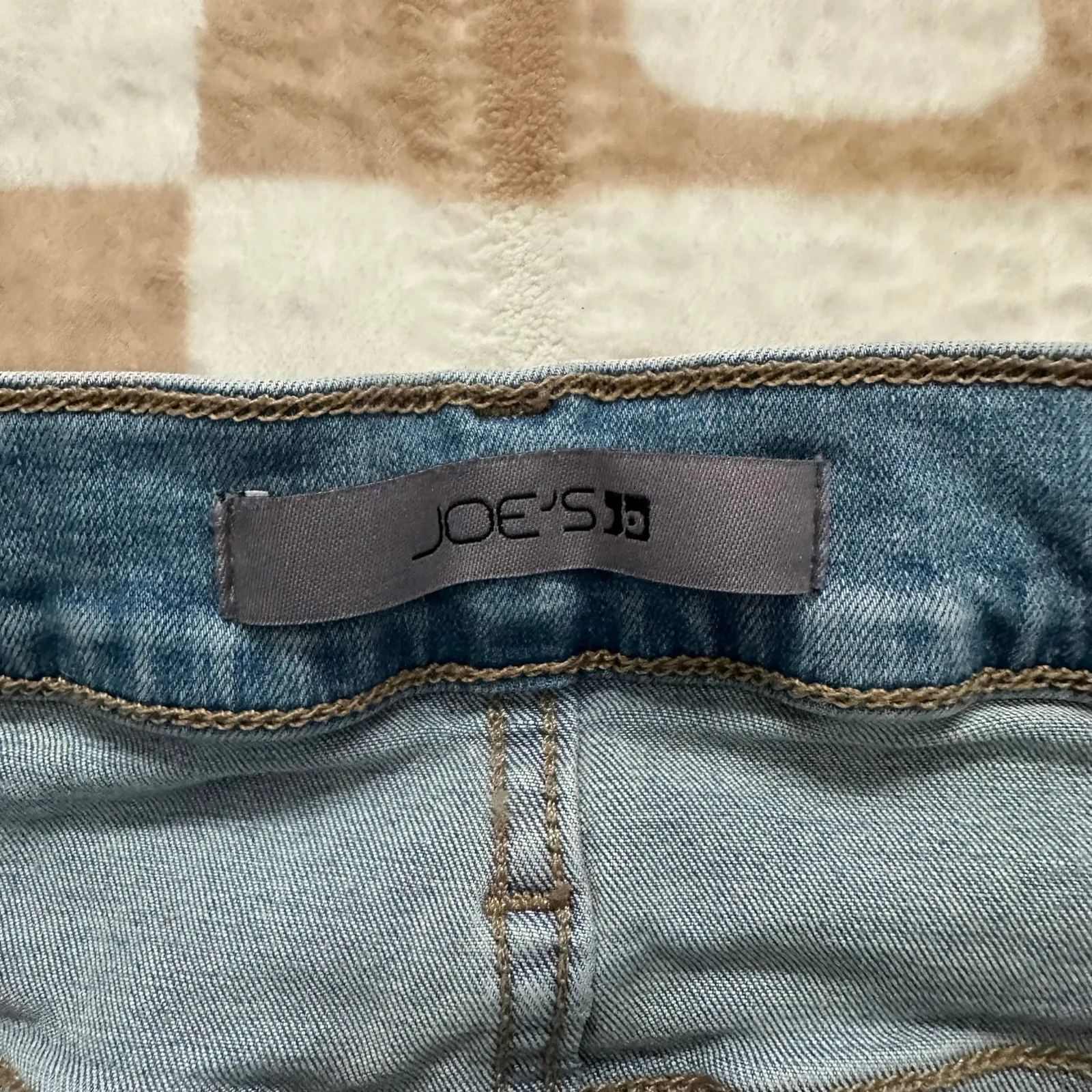 Joe's Jeans High‎ Rise Wide Leg Raw Hem Light Wash Denim Size 31 - Image 12