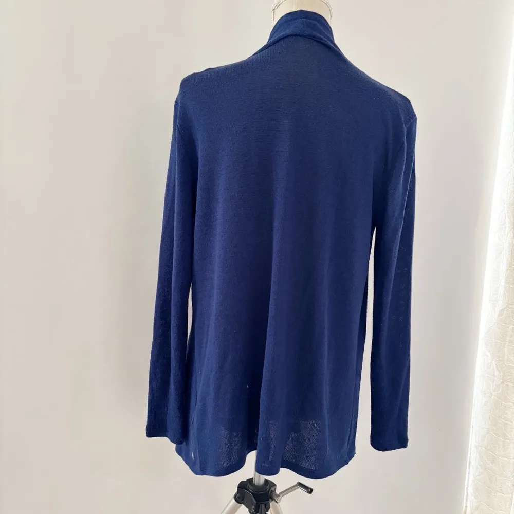 Covington Blue Open Front Cardigan Sweater - Image 2
