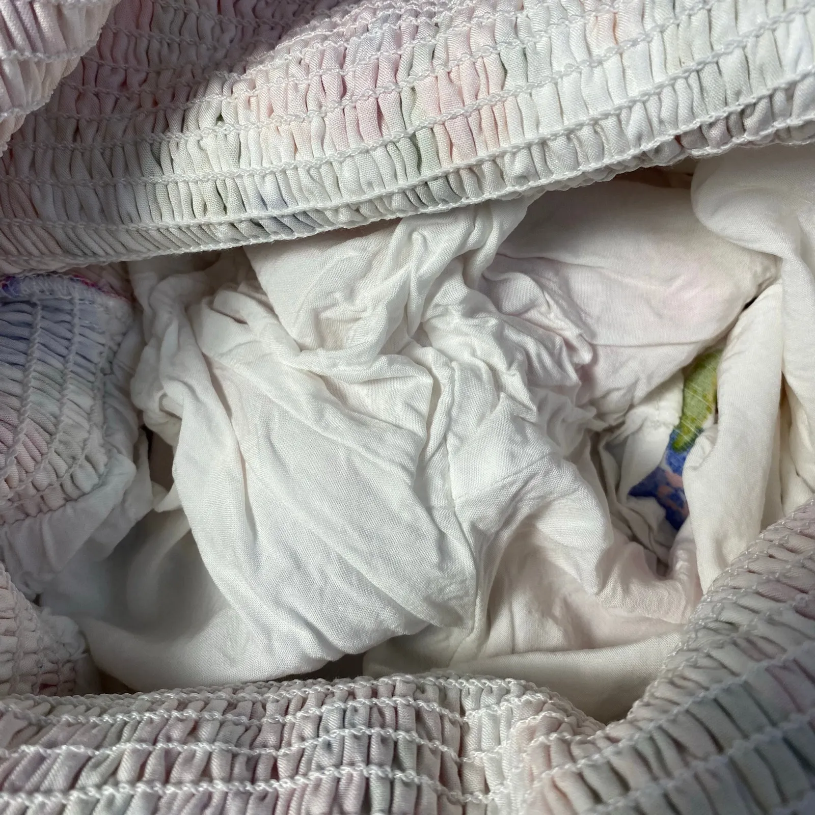 Skies are Blue Spring Summer Floral Short Sleeve Smocked Jumpsuit Size M Easter - Image 11