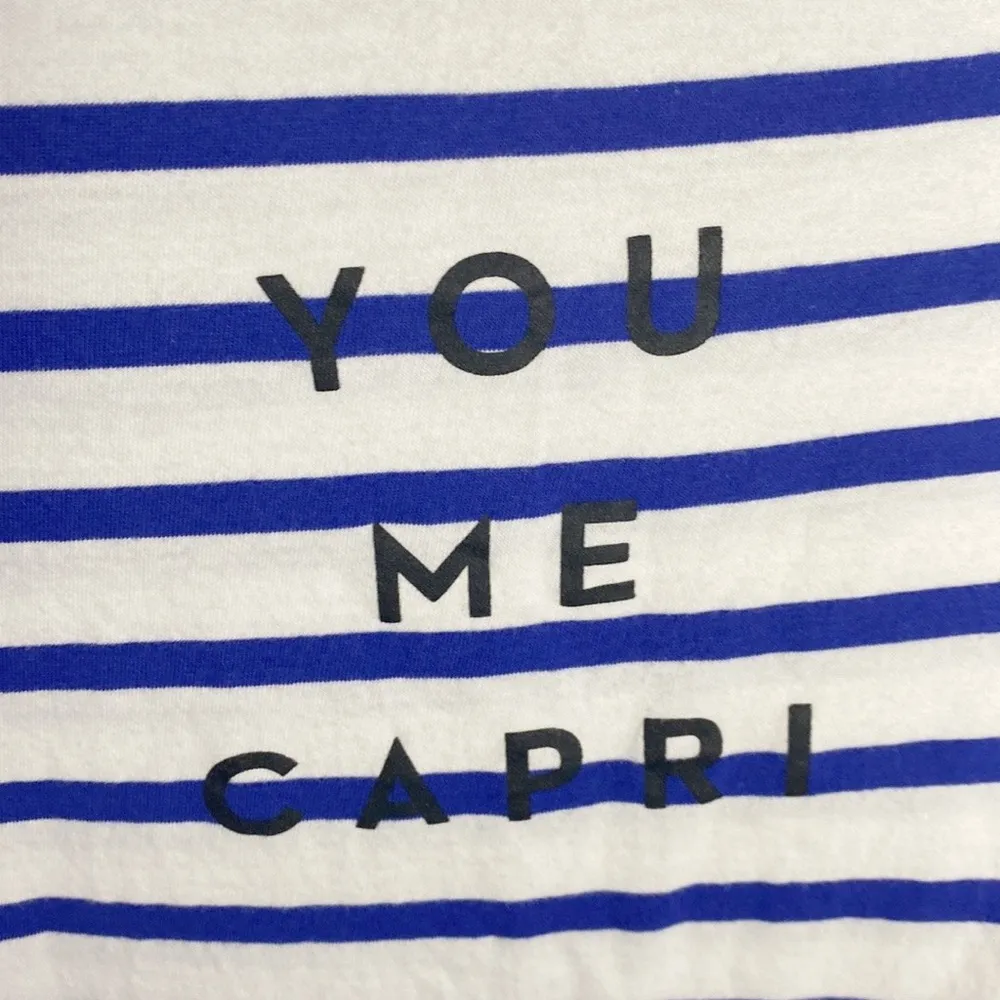 Milly x Design Nation you me Capri striped t-shirt size XS - Image 6