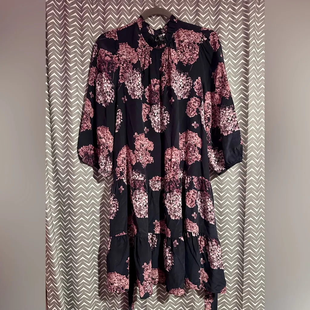 Margaret O’Leary | Olivia Hydrangea Silk Dress, size S - Image 4