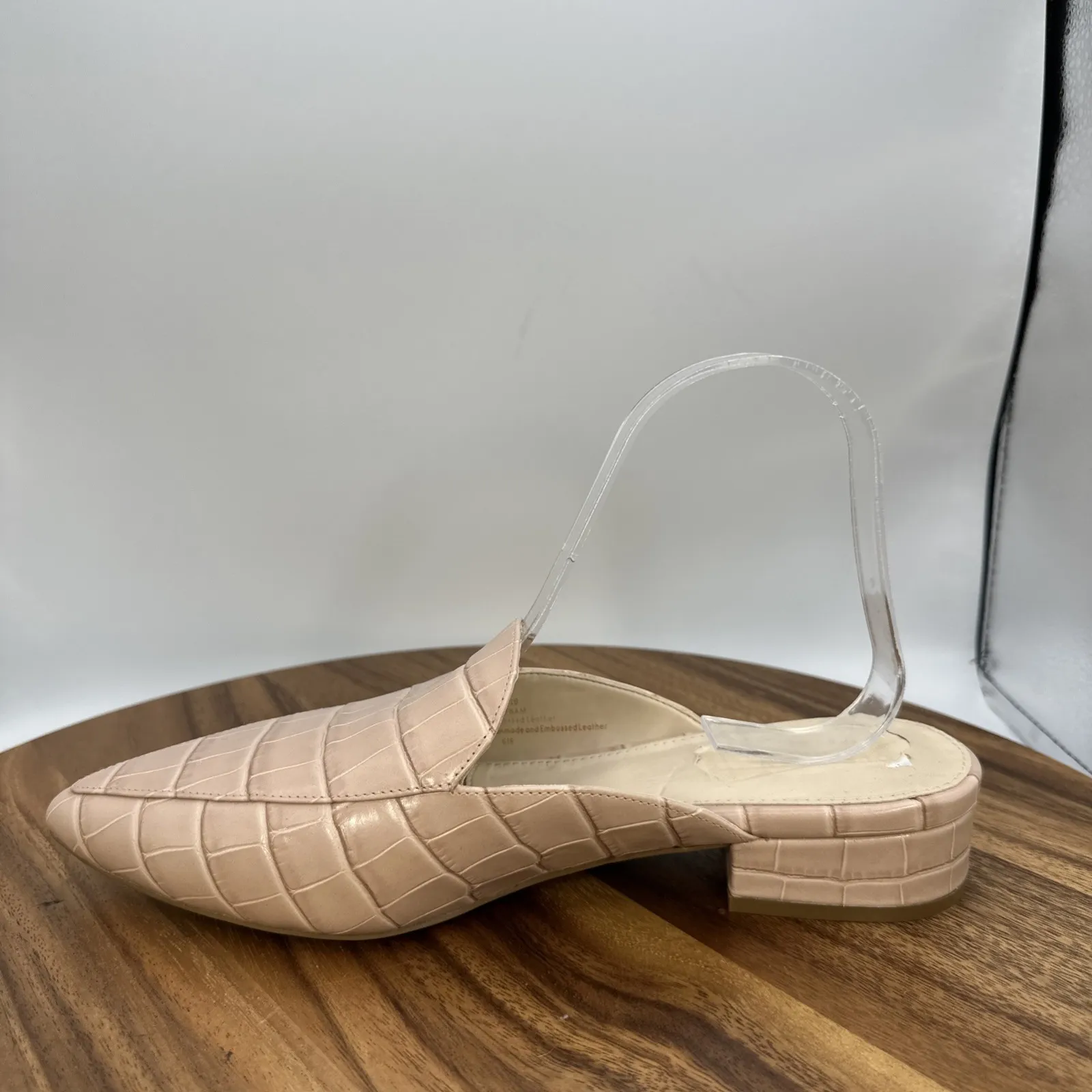 New Cole Haan Piper Pointed Toe Mules Loafers Slip On Pink Leather Women's 8.5B - Image 6