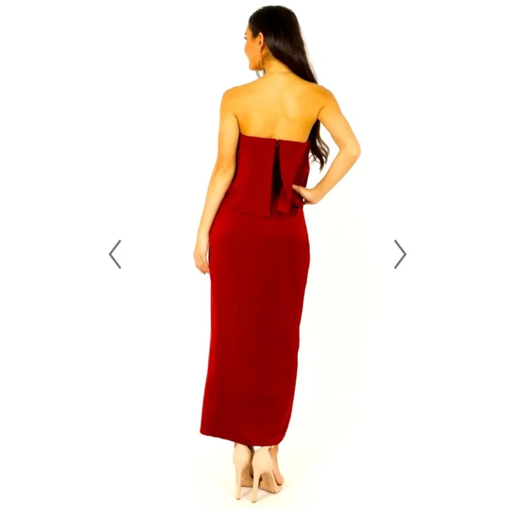 Showpo Strapless Red Dress Size 2 - Image 2