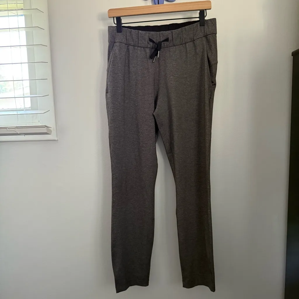 Lululemon 6 On The Fly Ankle Pants Heather Grey Charcoal Minimal Travel Outdoor - Image 3