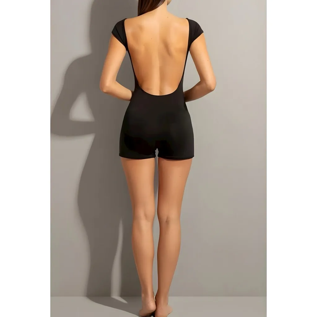 ARE YOU AM I Juna Romper, Black, Small Black - Image 6