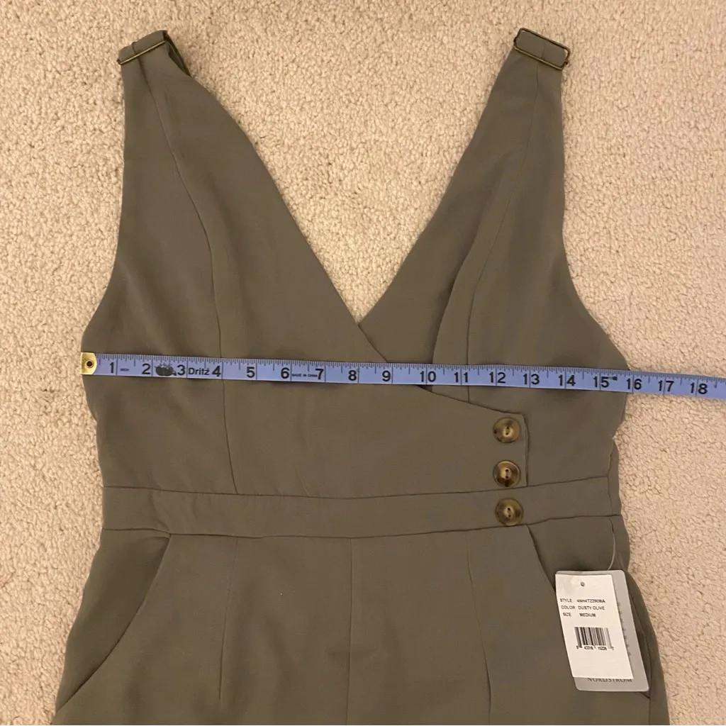 MAX & ASH Button Detail Plunge Jumpsuit - Image 9