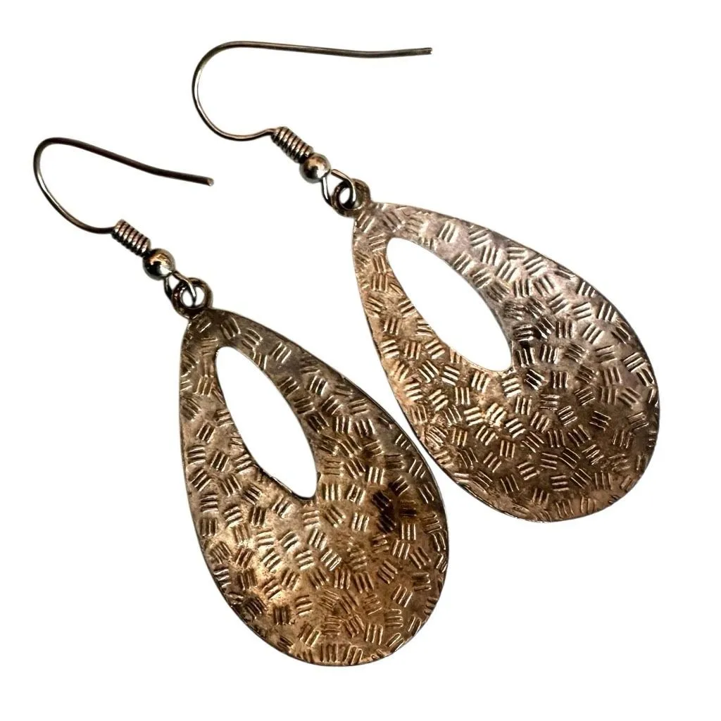 Vintage Cloisonné Abstract Teardrop Earrings - Image 6