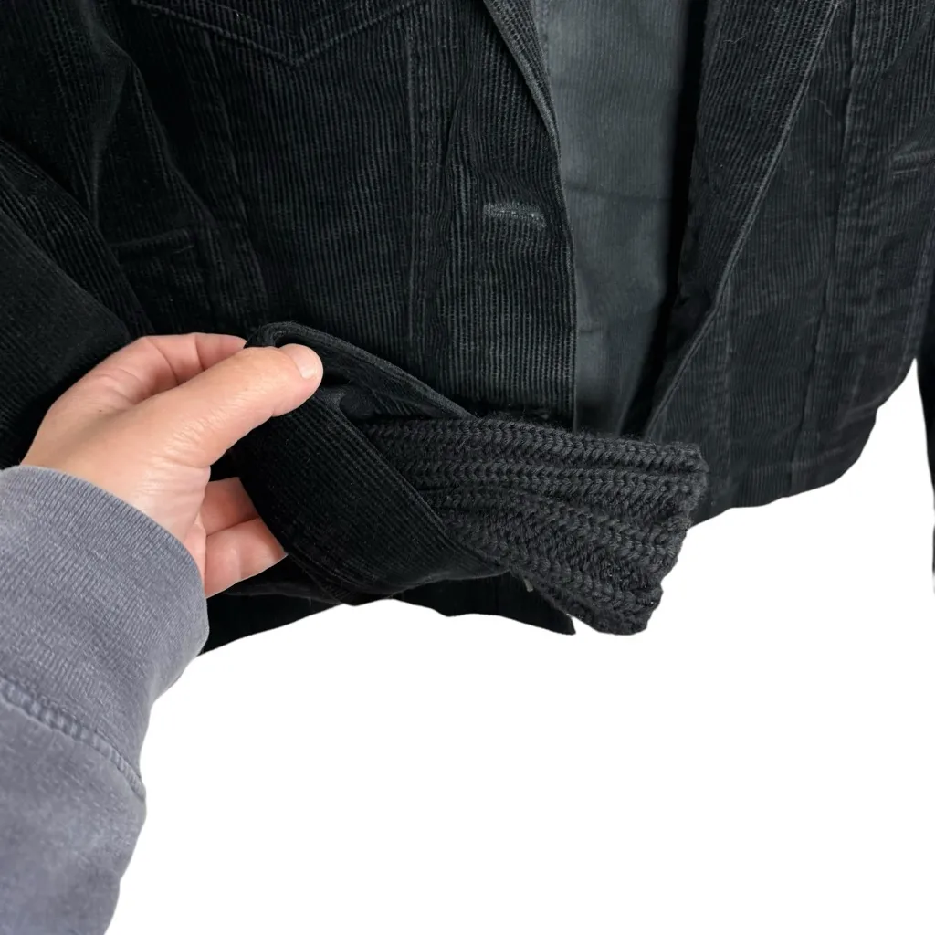 Margaret O’Leary Women’s Corduroy/Wool Knit Jacket in Black Size XS - Image 6