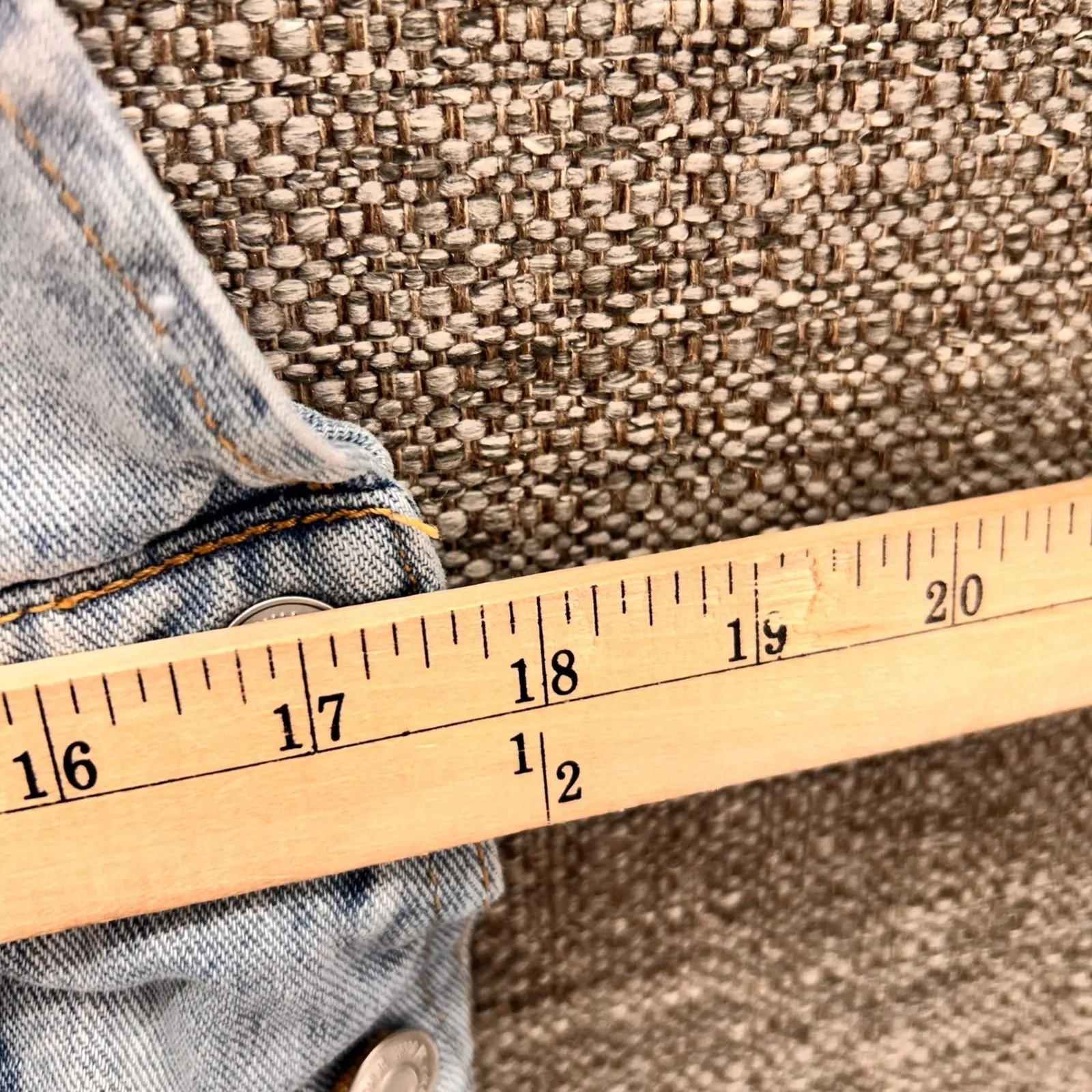 Denim Overalls Small Cottagecore Prairie‎ Shorts Distressed Light Wash - Image 7