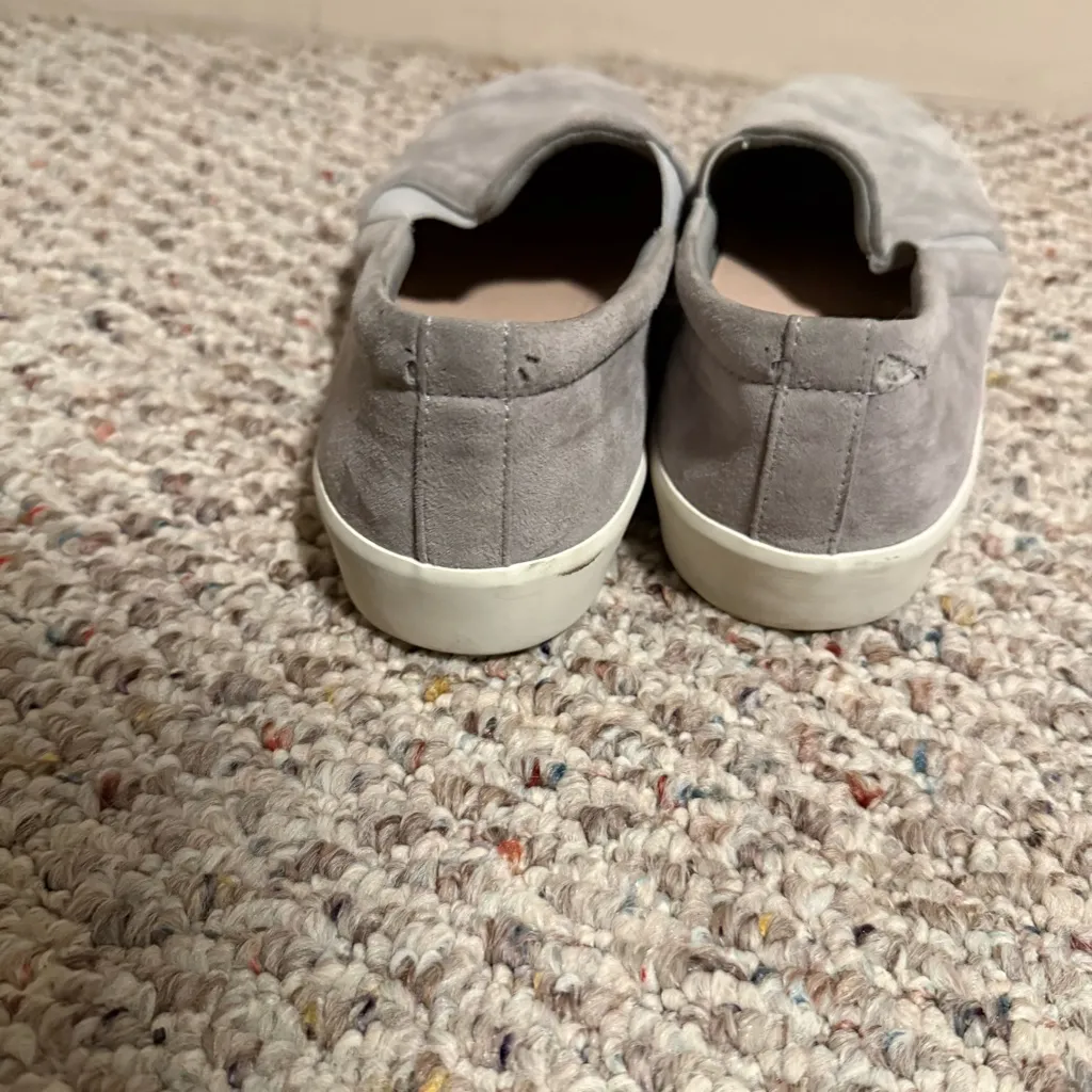 Stuart Weitzman Gray Suede Slip One Shoes- Size 11.5 - Image 5