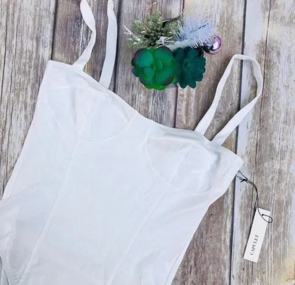 REVOLVE IVORY WHITE TANK TOP BODYSUIT - Image 5