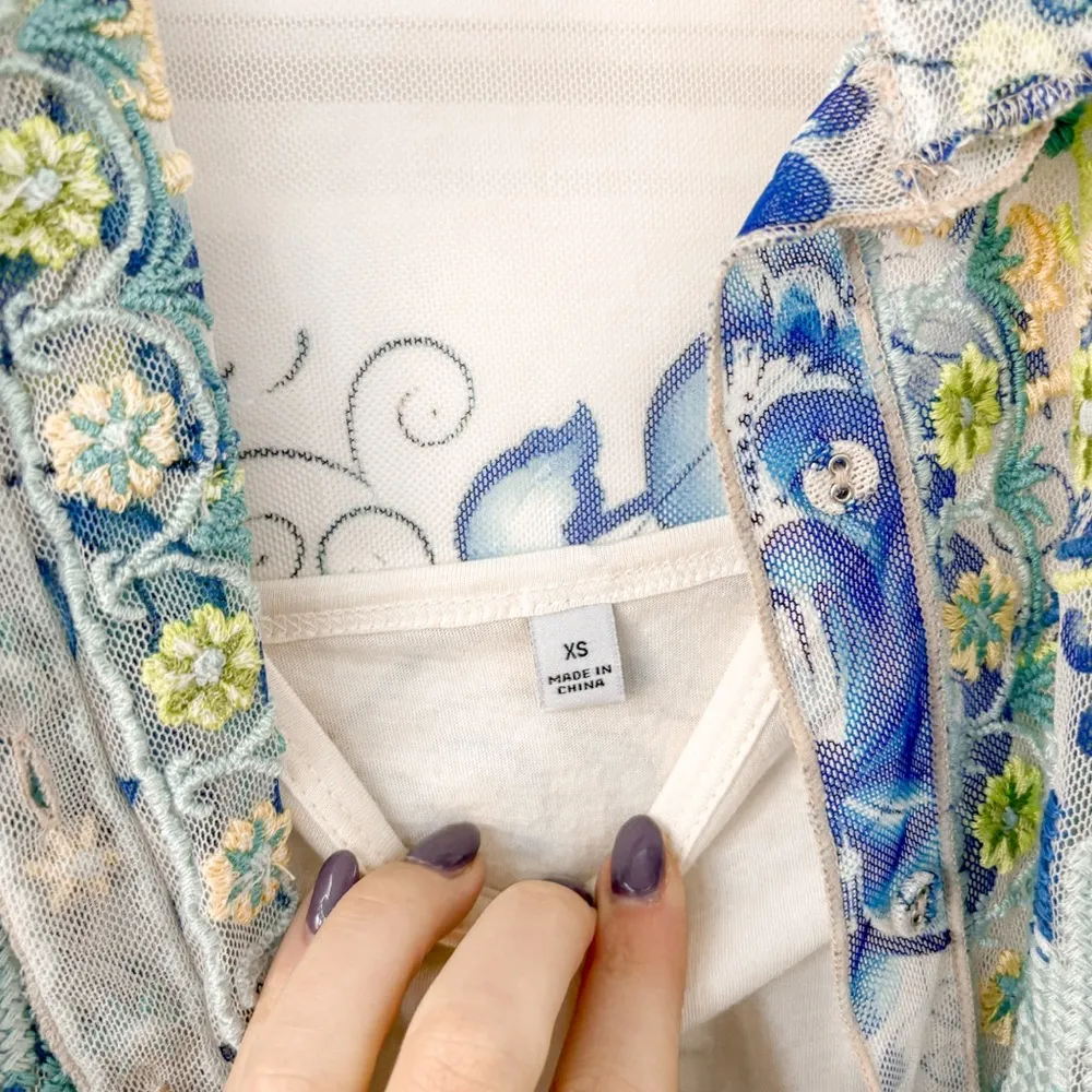 Johnny Was BIYA MAZZY BUTTON DOWN RUFFLE BLOUSE - Image 6