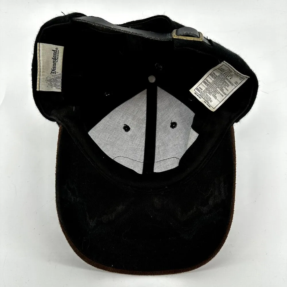 Disneyland Resort Anaheim Baseball Cap Embossed Wool Black Brown One Size - Image 7