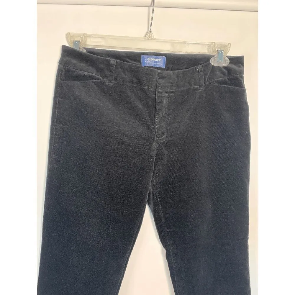 Old Navy  Pixie Mid Rise Black Velvet Pant - Image 3