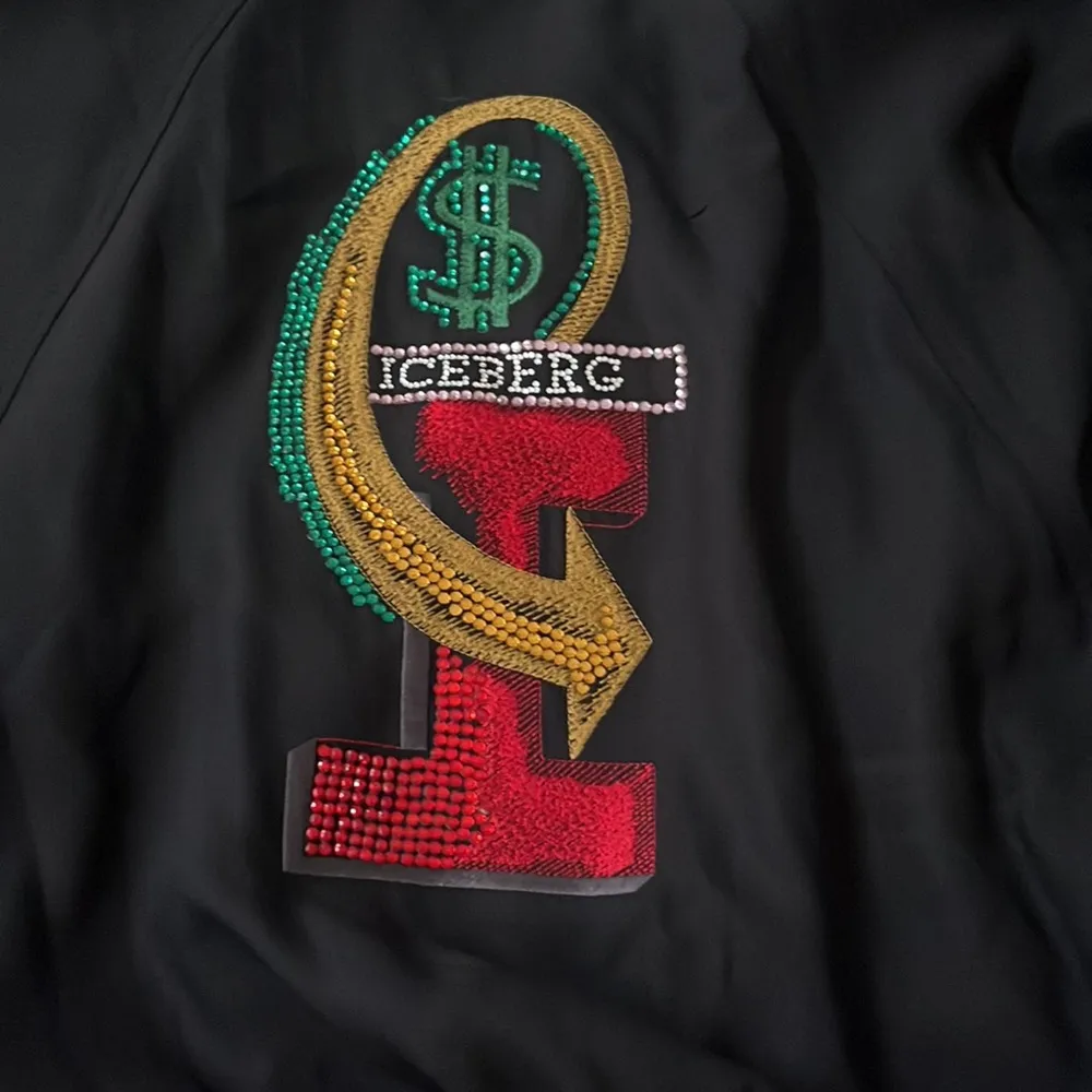 Vintage Iceberg bomber jacket with detail Black Size 40 - Image 4