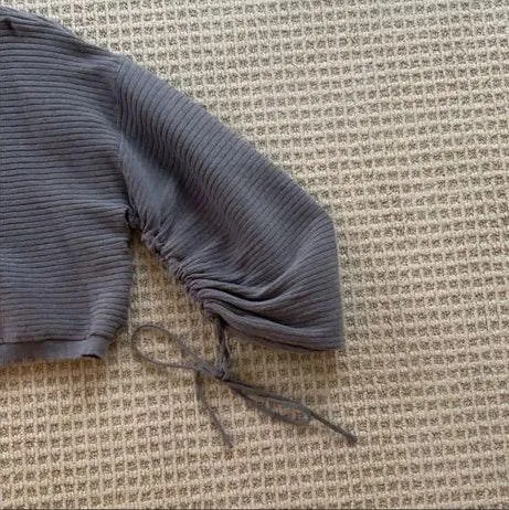 Dobe Ruched Sleeve Sweater - Image 2