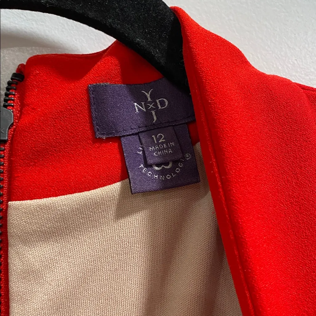 NYDJ Red dress, shapewear built in. Size 12 . - Image 4