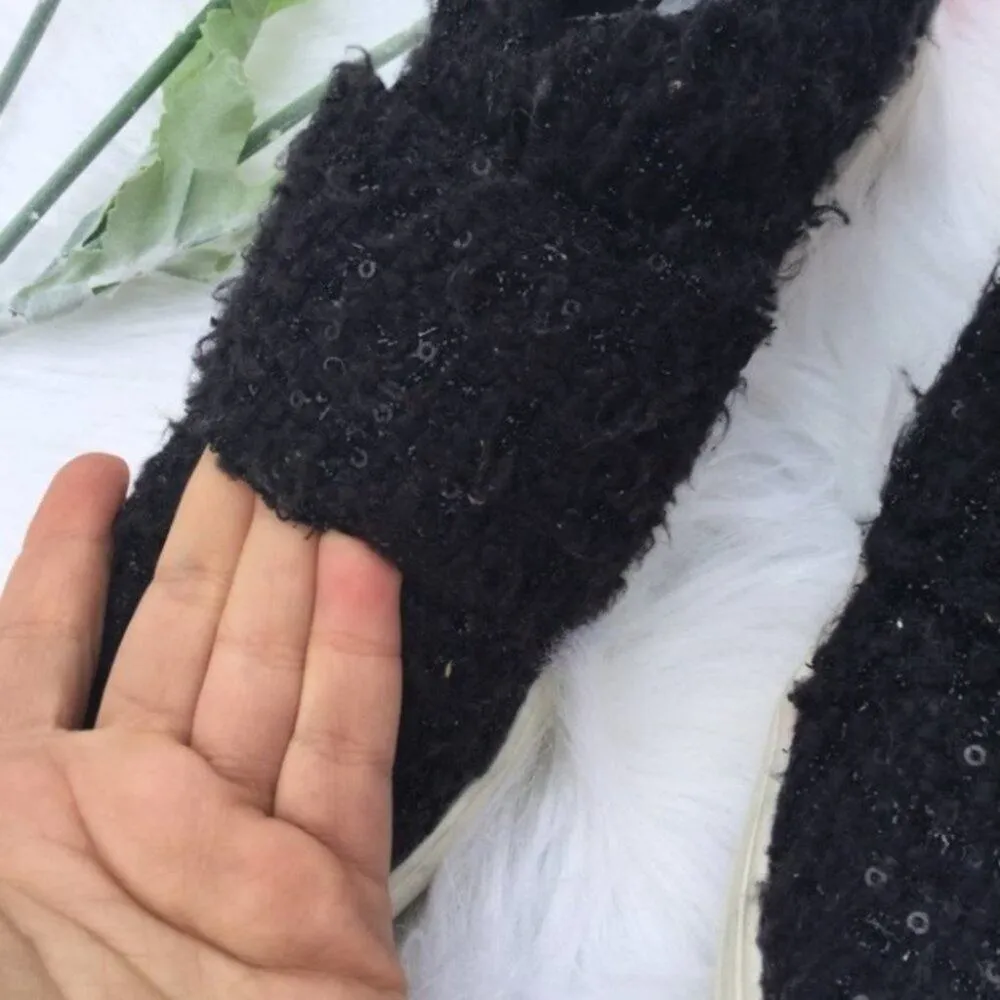 DV Black White Platform Shoes Sequin Size 6 Six - Image 6