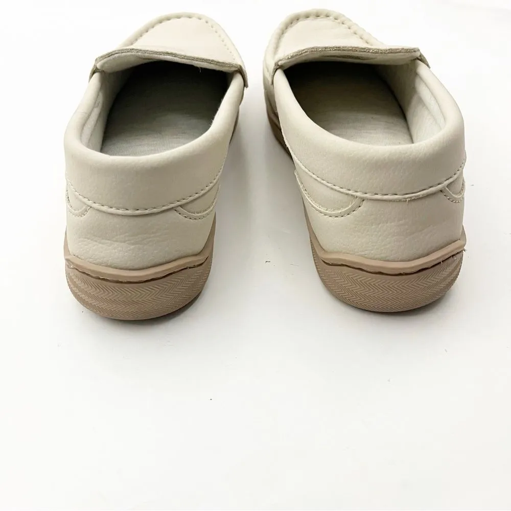 MY SLIPPERS By My Pillow Leather Cream Memory Foam Slip On Moccasins, Size 7 - Image 5