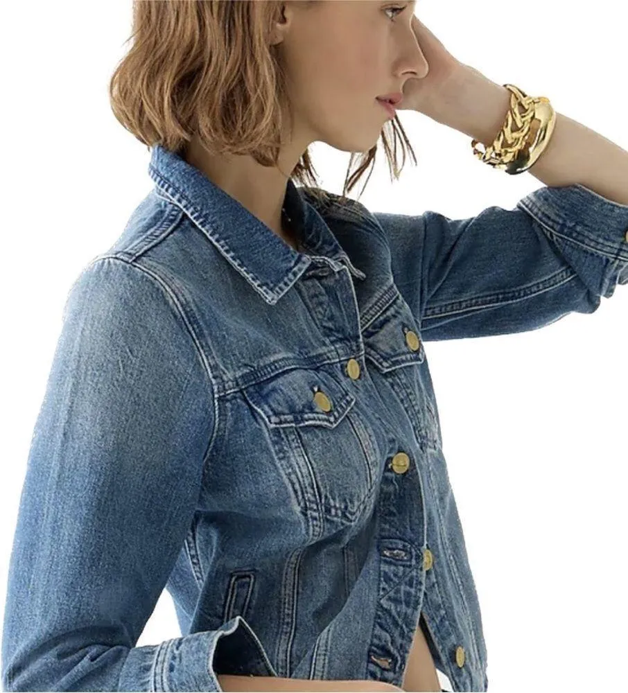 J. Crew Denim Blue Jean Jacket size XS - Image 9