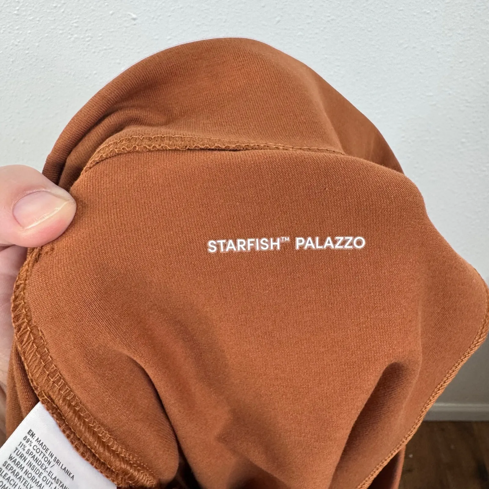 Lands' End Starfish Palazzo Brown Pants Size Large - Image 6