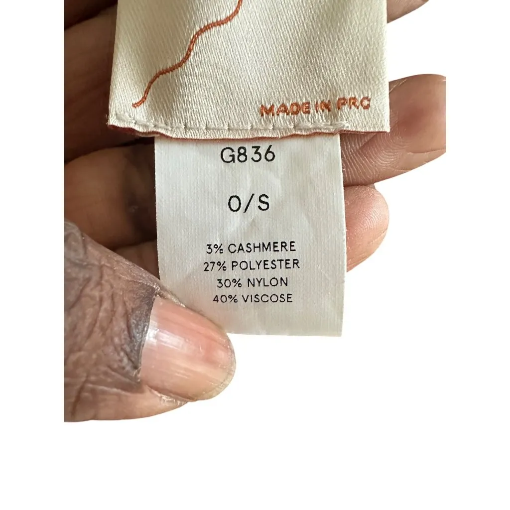 Kerisma Burgundy Asymmetrical Poncho O/S Cashmere Blend Womens Knit Wrap Poncho - Image 5