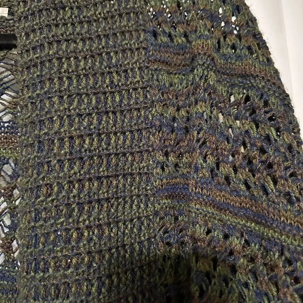 Multicolor Olive crochet cardigan Green Size L - Image 2