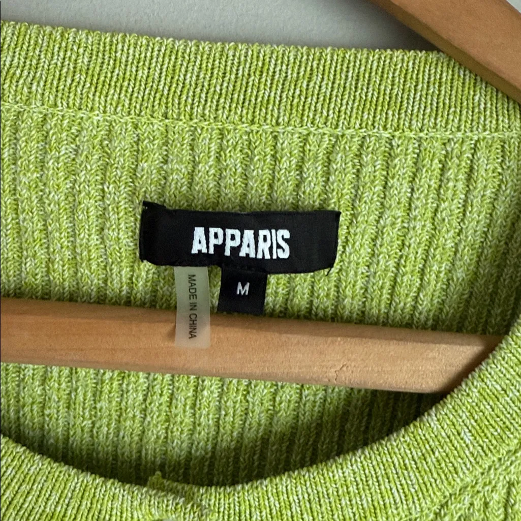 Apparis Brittney Ribbed Cardigan Green Size M - Image 6