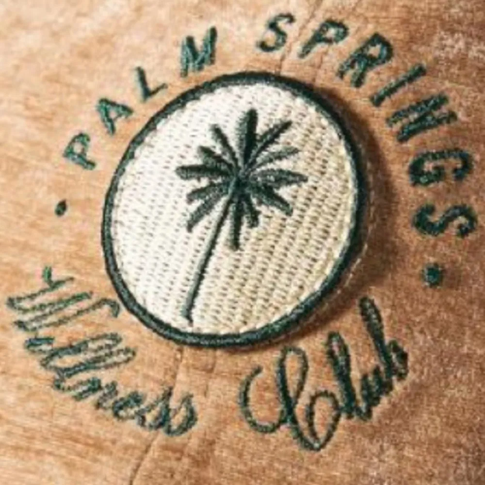 Anthropologie Corduroy Sports Club Baseball Cap Palm Springs Tan Green OS NWT - Image 2