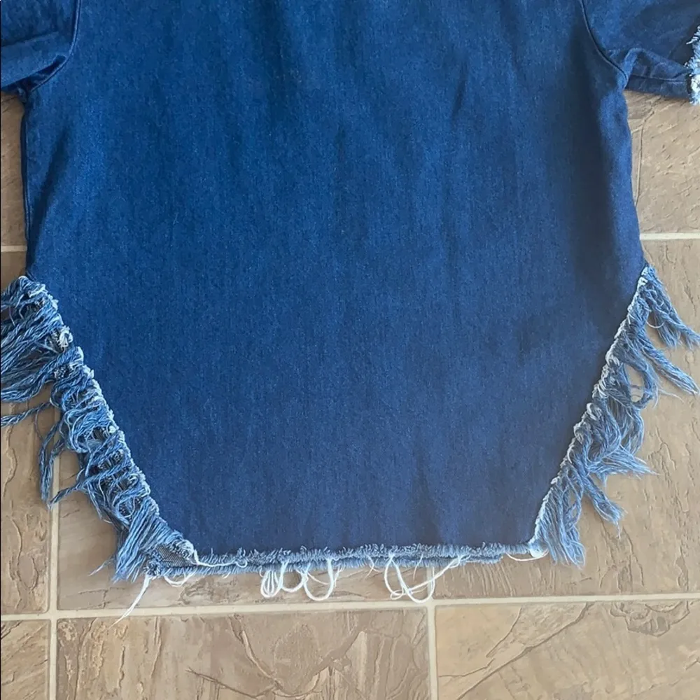BDG denim fringe hem top - Image 7