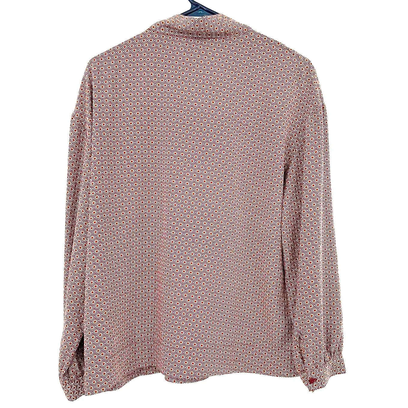 Rachel Zoe size medium long sleeve blouse top shirt geometric pattern bow‎ - Image 2