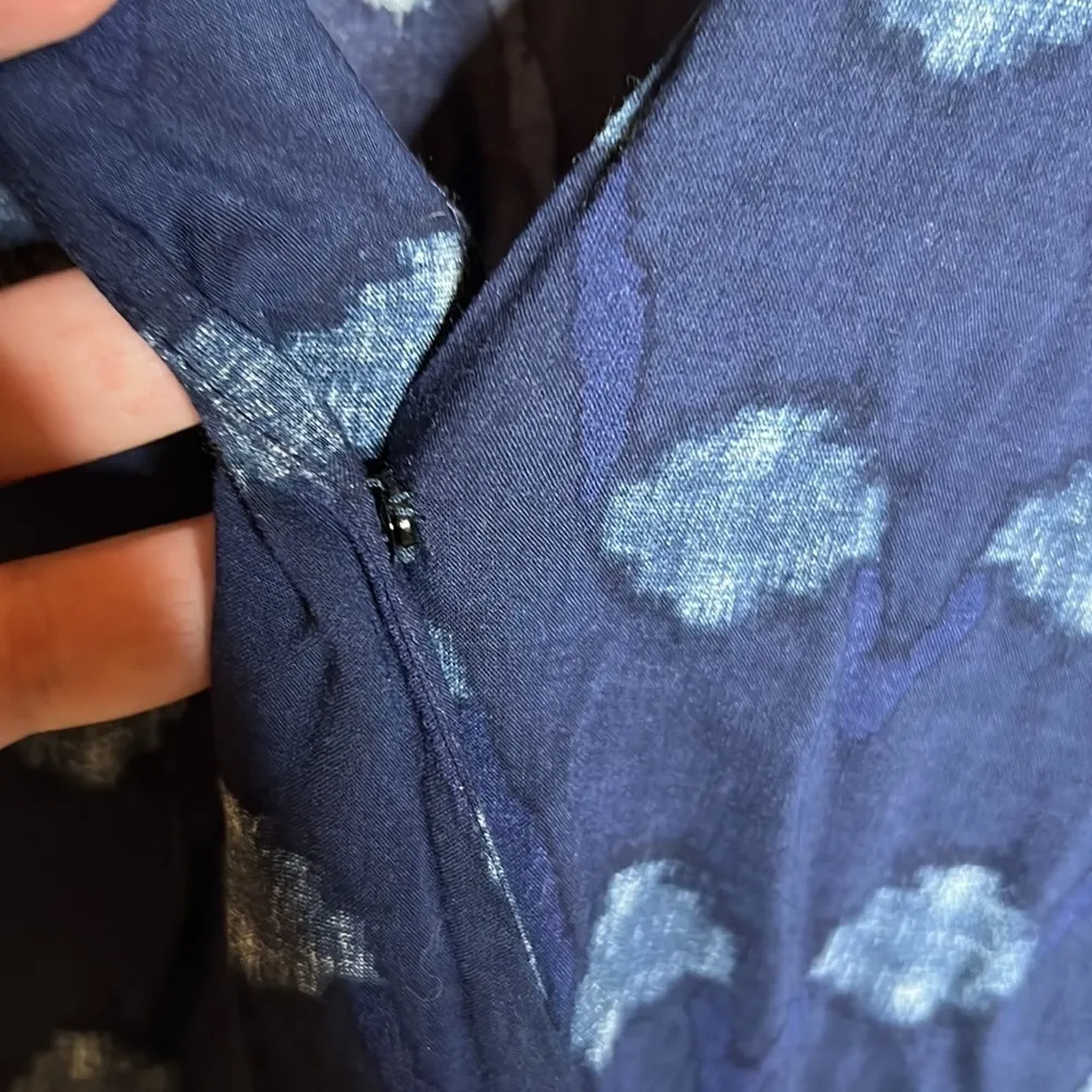 Anthropologie Velvet by Graham & Spencer Blue Cady Jumpsuit Size Medium - Image 8