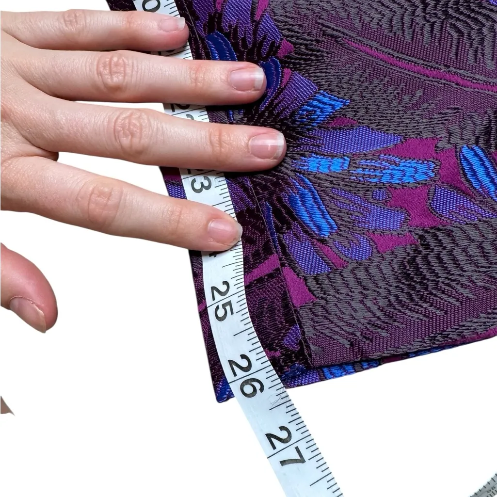 J.crew Womens 2 Midnight Jacquard Floral Slim Trouser In Purple - Image 7