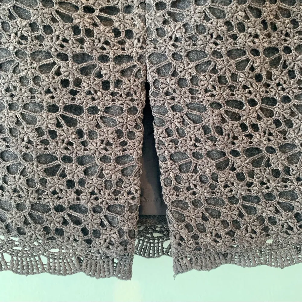 Vintage Talbots Collection Petites Wool Blend Career Crochet Skirt 10P 10 Korea - Image 7