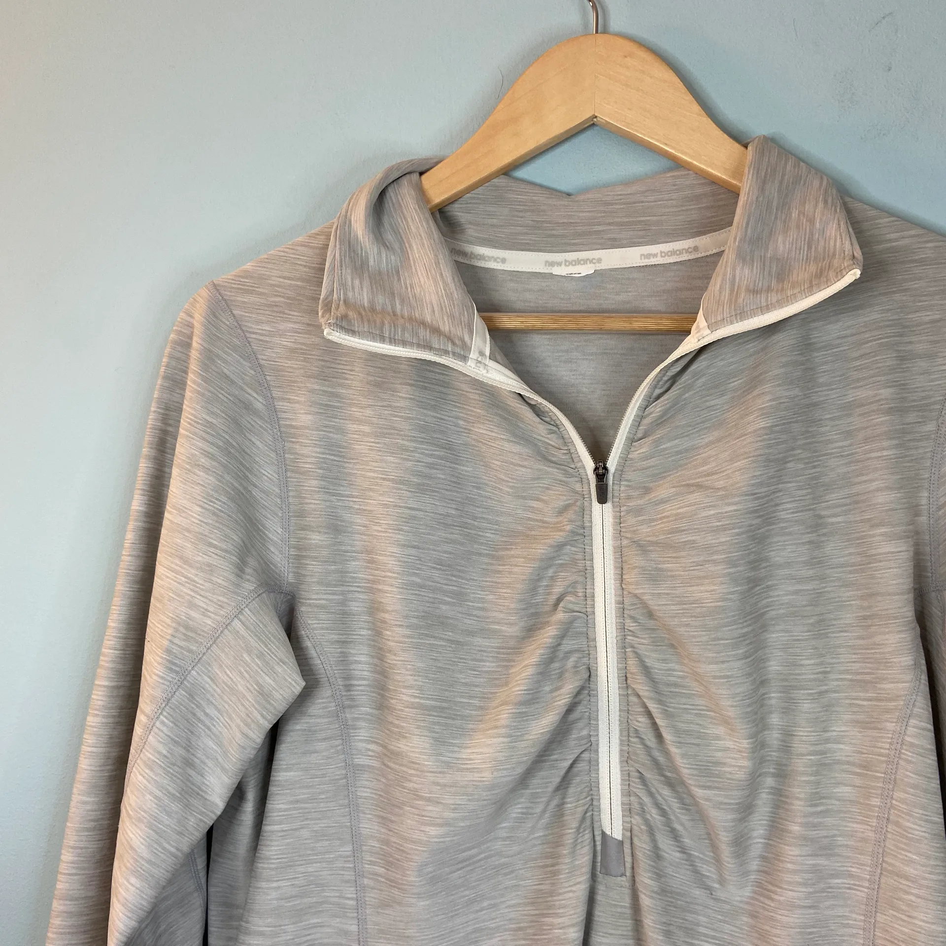 New Balance Gray Quarter Zip Athletic Jacket - Image 3
