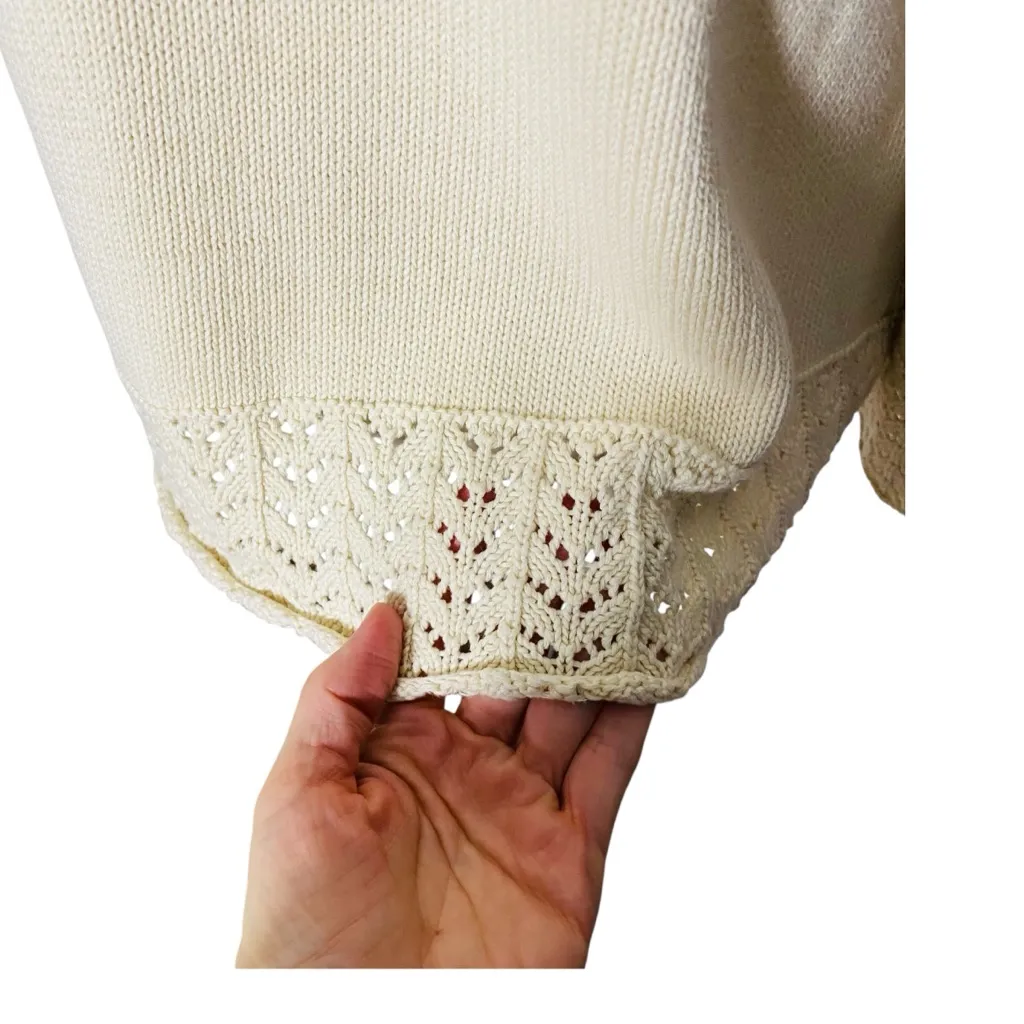 VINTAGE LIZ CLAIBORNE Crochet Accent Sweater - Image 6