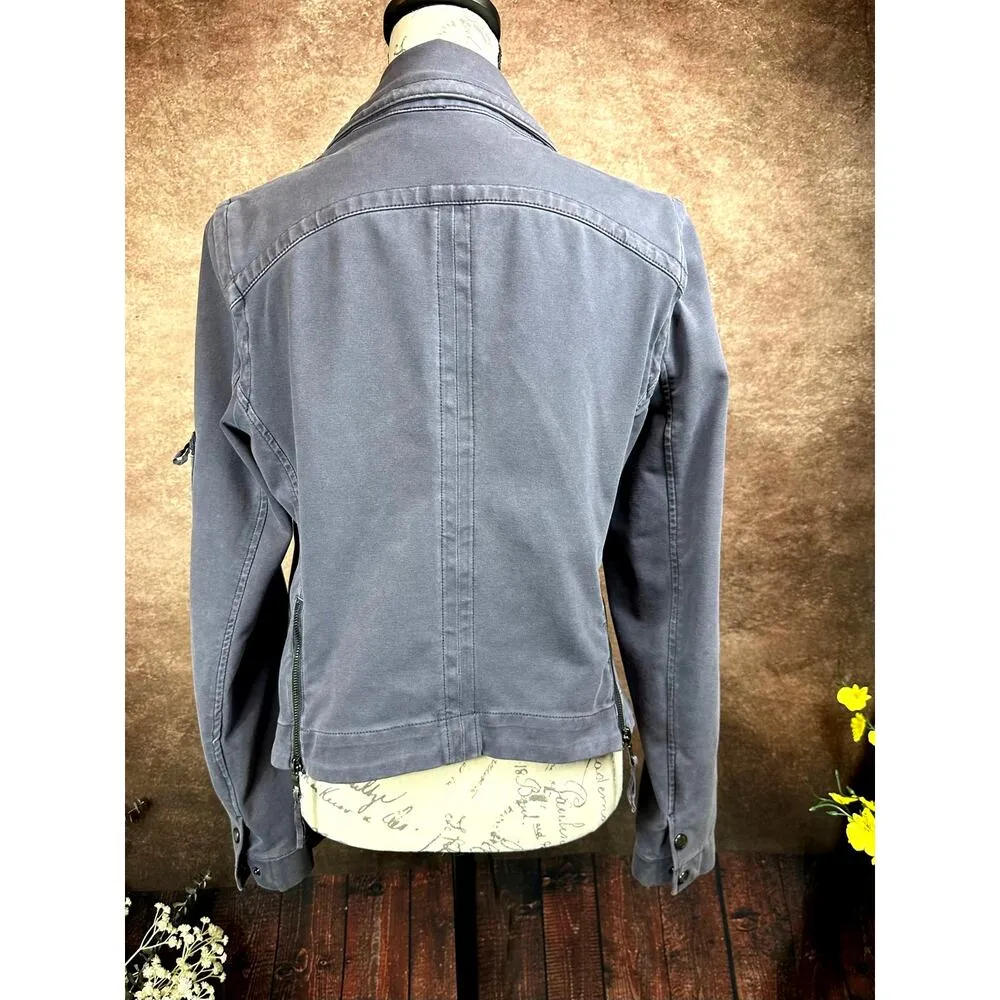 Peyton Jensen Moto Jacket with Zippers- Grey - size L - Image 8