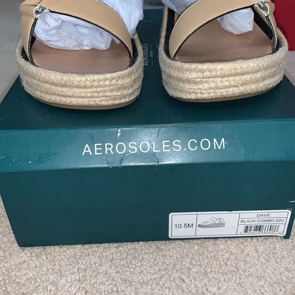 Aerosoles Dave Espadrille Platform Wedge Sandal Sz 10.5 M - NWT - Image 3