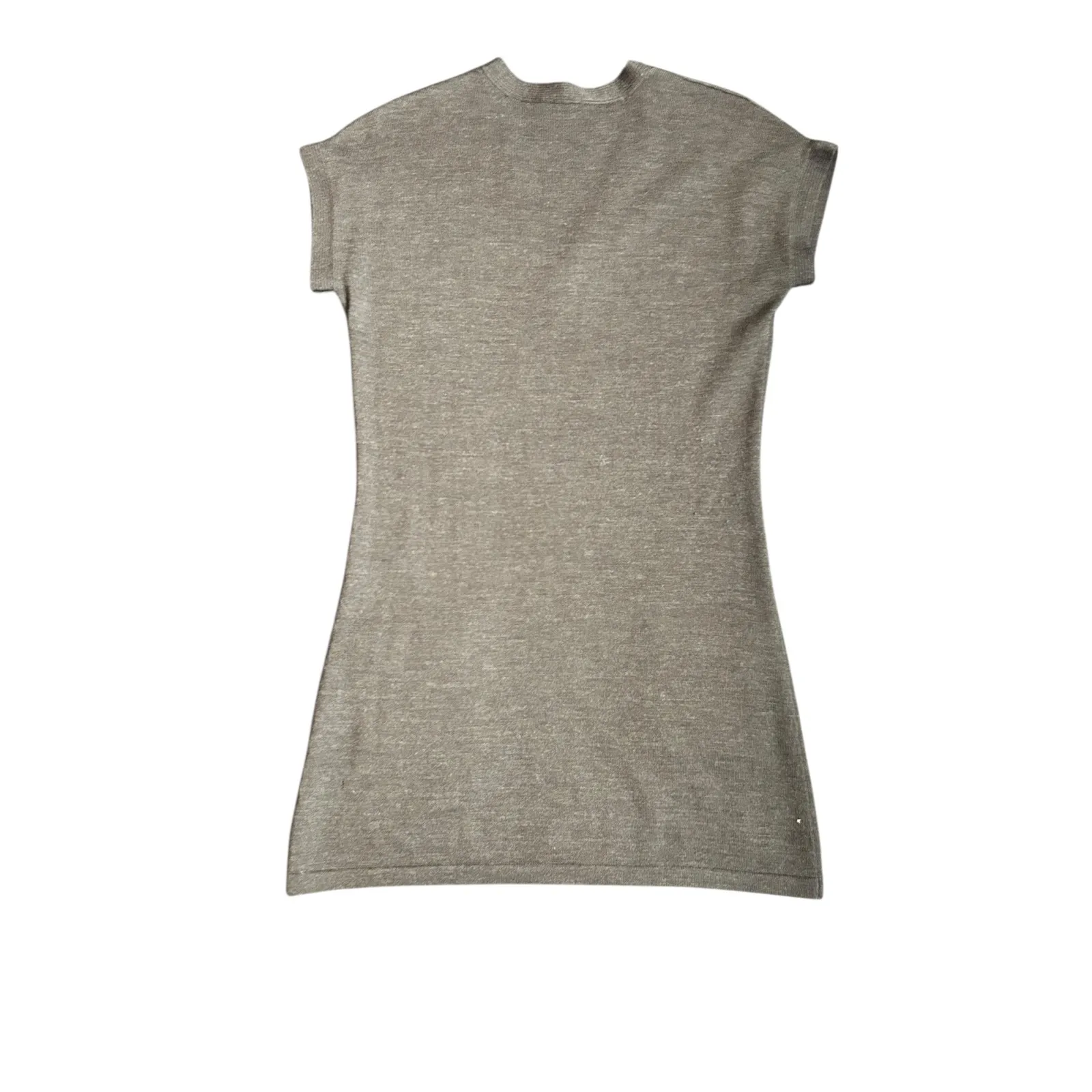 J McLaughlin Wool V Neck Short Sleeve Sweater Dress Pockets S Chocolate Brown - Image 5