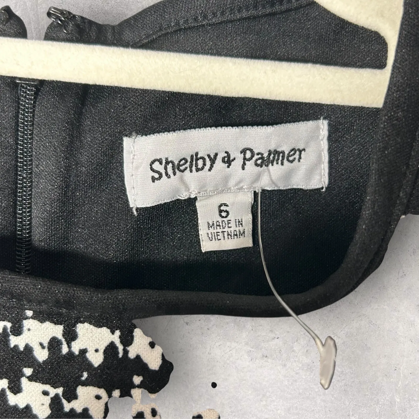 Shelby & Palmer Dress Womens 6 Black Paisley Houndstooth Party Work‎ Casual - Image 3