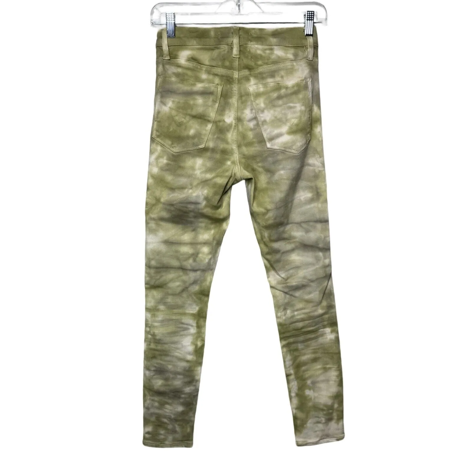 Hudson Jean Women 4 26" Green Gray Tie Dye Barbara High Waist Super Skinny Ankle - Image 2